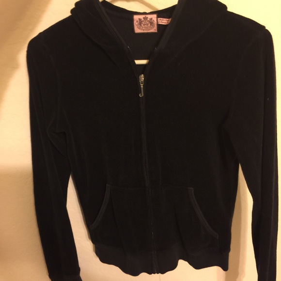 Black Juicy Couture zipup hoodie - medium