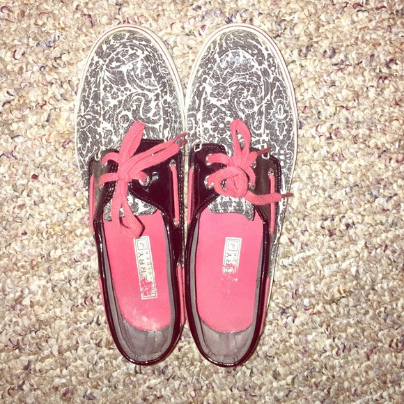 Sperry Top-Sider Red/Black/White Boat Shoes