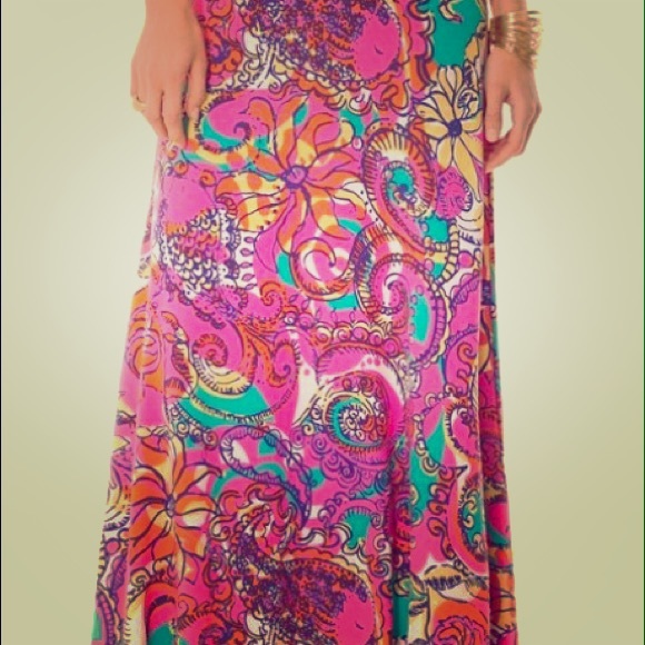 Lily Pulitzer Beale maxi skirt Sea and Be Seen