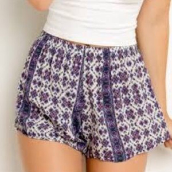 Purple printed brandy Melville shorts