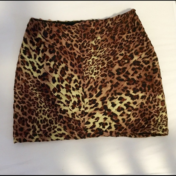 Torn By Ronny Kobo Leopard Mini Skirt - Picture 2 of 2