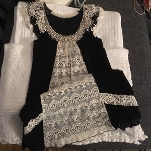 Embellished mini dress