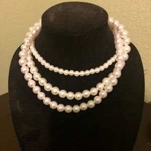 Pearl necklaces plastic