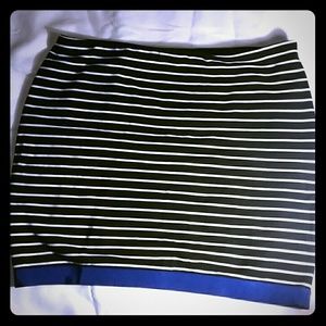 Striped Skirt with Stretch