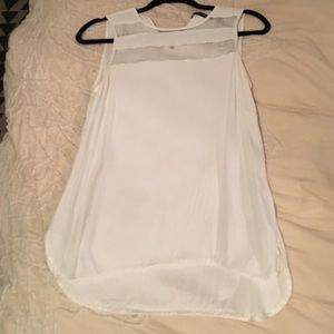 White mesh neck tank from Zara