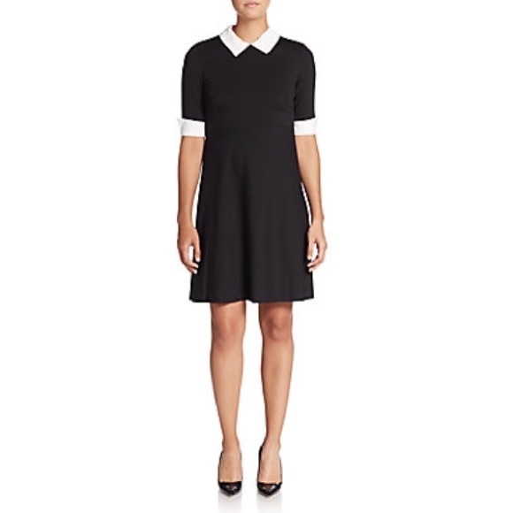 Betsey Johnson Beaded Collar Black Dress NWOT