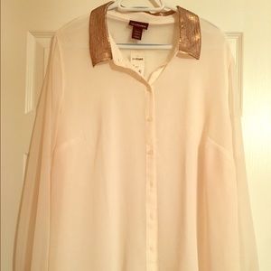 Lane Bryant Sheer Blouse