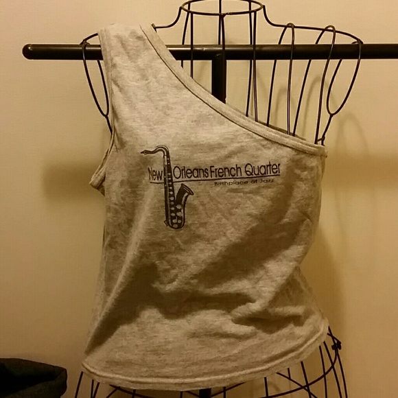 🎷New Orleans authentic one shoulder sexy tshirt!