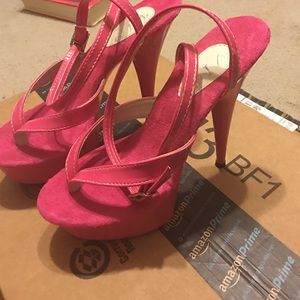 Custom Pink Strappy Heels