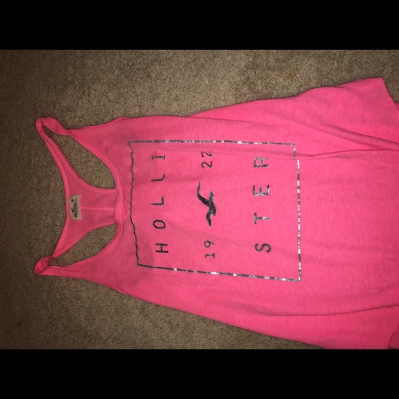Pink hollister tanktop