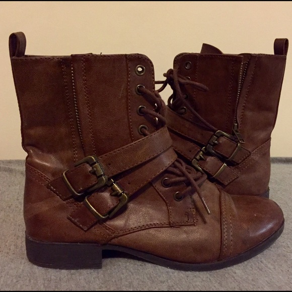 Cute Brown Combat Boots