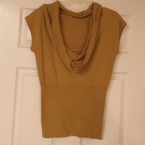 NWOT Xhilaration mustard cowl neck sweater