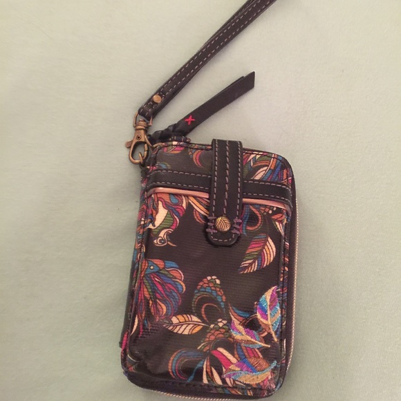 Sakroots wristlet. Bird print