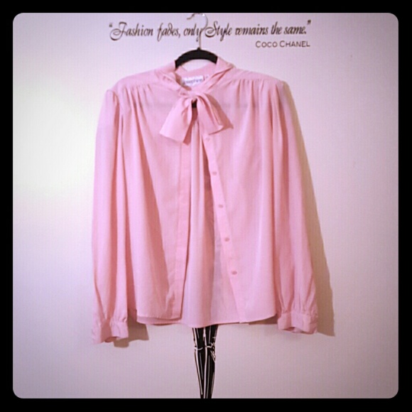 Peachy Keen bow neck blouse