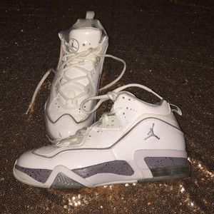 White and Grey Jordans