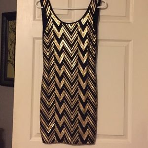 Sequin chevron bodycon