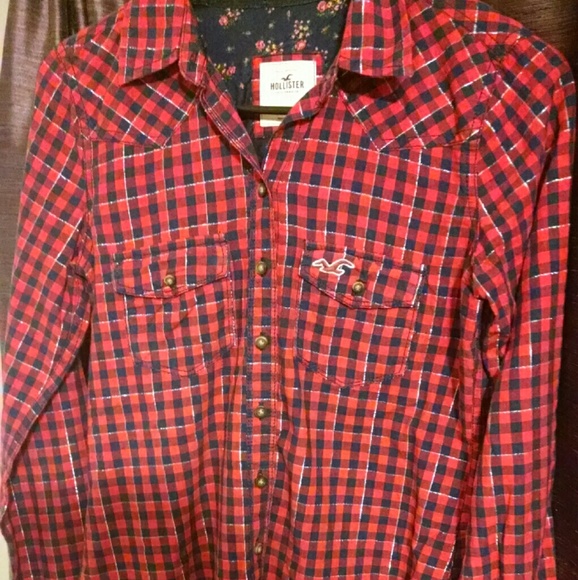 Hollister plaid button up