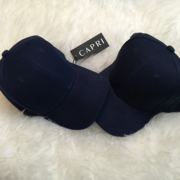 c a p r i Accessories - ✨last one! navy celeb style acrylic baseball cap✨