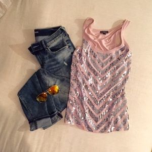 EXPRESS sequined tank