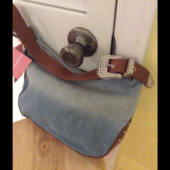 Charm & Luck light denim and rhinestone purse - Picture 4 of 4