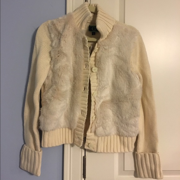 C. Wonder Faux Fur Sweater, Size S - Picture 1 of 4