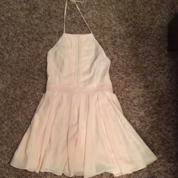 Soft pink halter cocktail dress, size M
