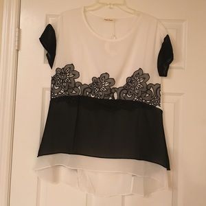 Black & white design high low top