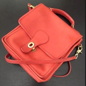 Authentic Coach Orange/Red Purse