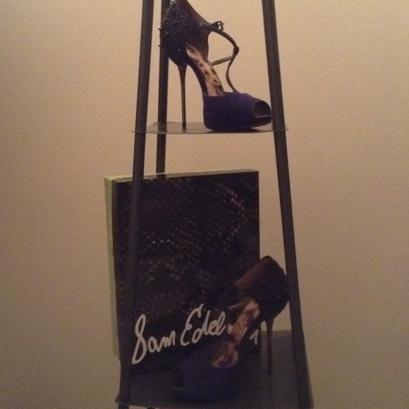 Sam Edelman Scarlett DeepSea Blk/blue 8.5M heels