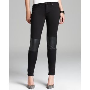 AQUA Pants - vegan leather knee
