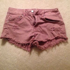 Muave/dark blush jean shorts!