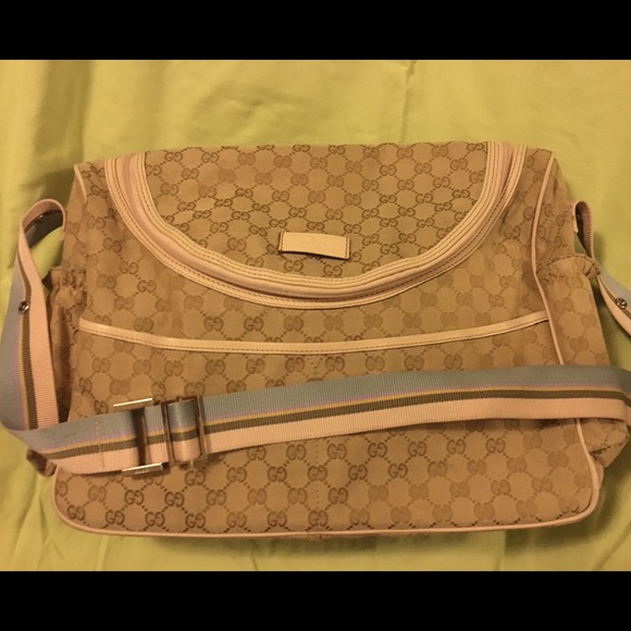 Authentic pink Gucci diaper bag