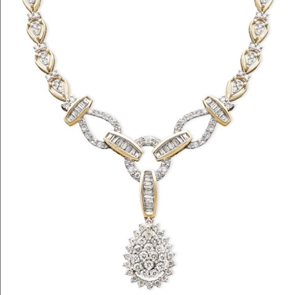 ON HOLD Diamond necklace set with earrings