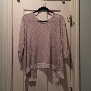 Grey and white blu pepper top open back!