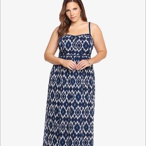 Torrid Ikat print Maxi Dress