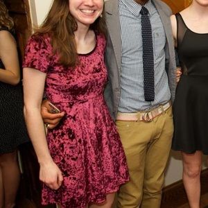 ❗️Final Sale❗️Pink Crushed Velvet Dress