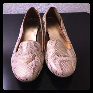 Mossimo Gold Snakeskin Print Flats