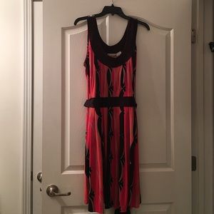 Coral Belted Dress