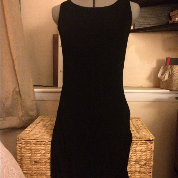 Chicos travelers black knit sleeveless dress