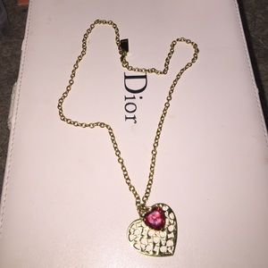 Coach jewel heart necklace