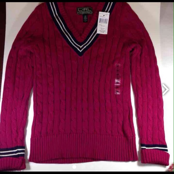 Ralph Lauren V-Neck Sweater NWT XS - Brand New - Picture 1 of 4