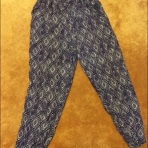 Purple "temple pants"