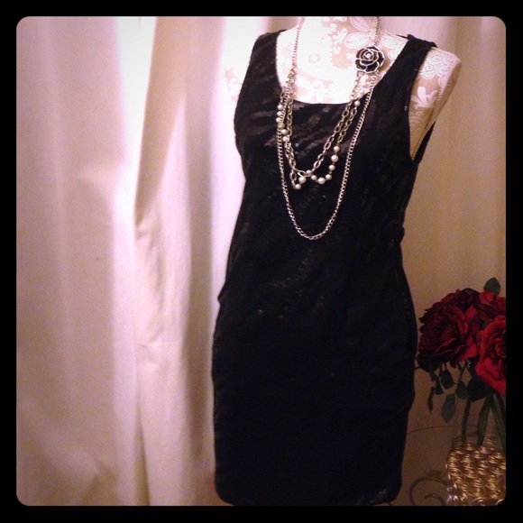 Beautiful black mini dress.
