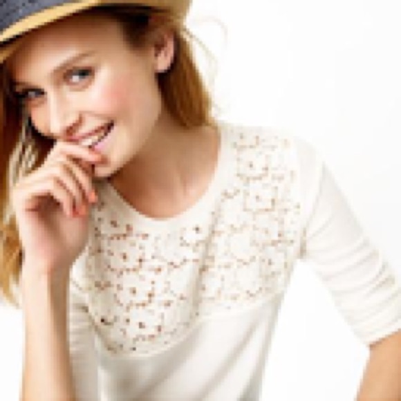 J. Crew Sweaters - 🆑J.CREW TATTED LACE MERINO WOOL SWEATER