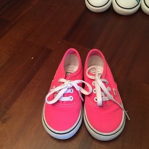 Hot pink Vans toddler 4.5