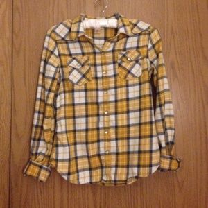 🔸PRICE REDUCED!🔸 Yellow plaid Mossimo flannel
