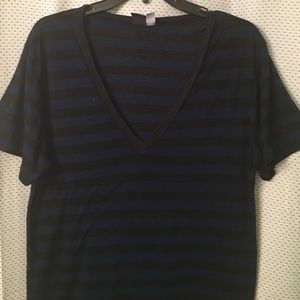 Deep Striped V Neck