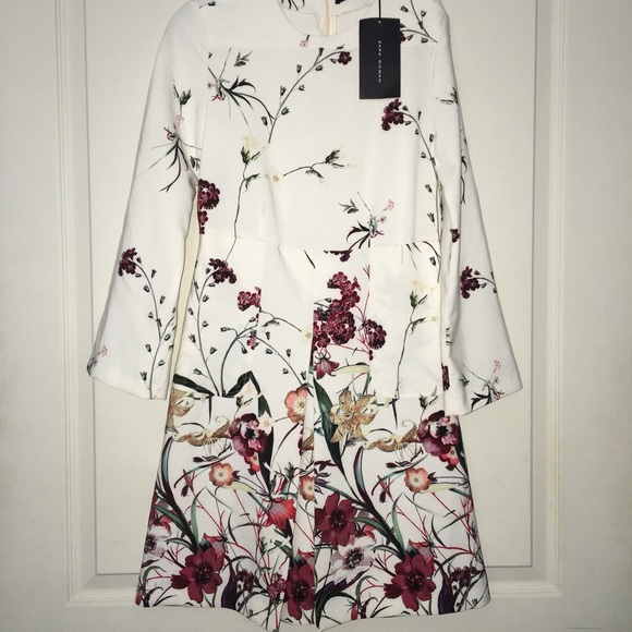 SOLD❗️Zara Floral Printed Pleat Dress - Picture 3 of 4