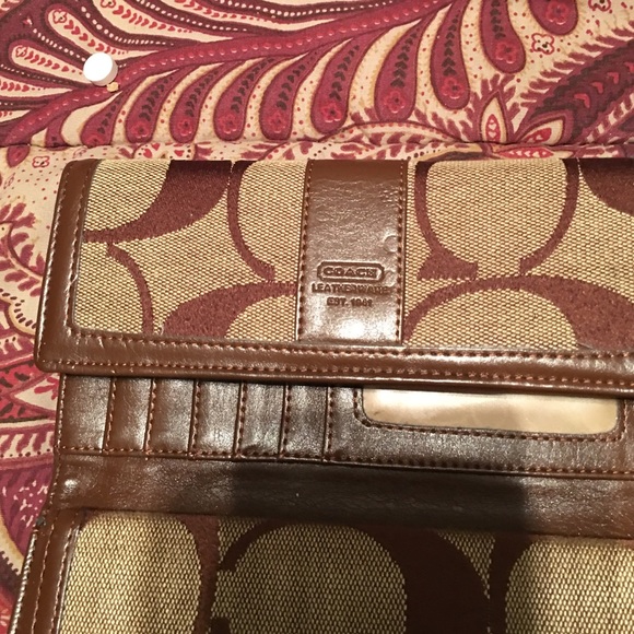 Coach wallet with checkbook