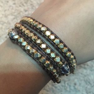 Gold skull chan luu bracelet